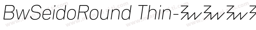 BwSeidoRound Thin字体转换